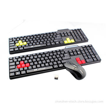 2014 hot selling keyboard and mouse combo, 10m working distance, fashion and ergonomic design